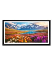 Nature Landscape Floating Frame Scenery Digital Print - (I5764) - 12x24 inch Modern Nature Wall Art for Living Room, Bedroom, Office, Hotels, Drawing Room