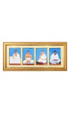 HiTechMart Spiritual Framed Photo of Anukul Pariwar | Sri Sri Baroda, Anukul Chandra Thakur, Baroma, Babai Da | Gold-Plated Divine Wall Décor for Home & Temple