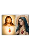 Jesus And Immaculate Heart Of Mary Laminated Photo - 7x9 Inches, Divine Blessings For Home & Office And Temple Decoration (F16179)