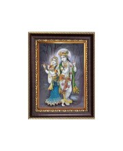 Sri Radha And Sri Krshina Digital Print Photo 10.7x12.7 inches - Vibrant Religious Wall Art for Home or Office Decor.