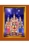 Lord Murugan,Valli And Deivanai Golden Photo Frame - 18x22 Inches | Elegant Wooden Frame For Home, Office & Temple Decoration | Spiritual Wall & Table Decor And Gift Item (F9898)