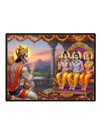 Lord RamSita,Lakshmana Laminated Photo - 9x11 Inches, Divine Blessings For Home & Office And Temple Decoration (F16066)