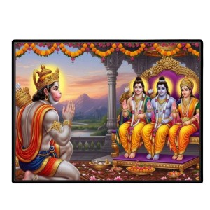 Lord RamSita,Lakshmana Laminated Photo - 9x11 Inches, Divine Blessings For Home & Office And Temple Decoration (F16066)