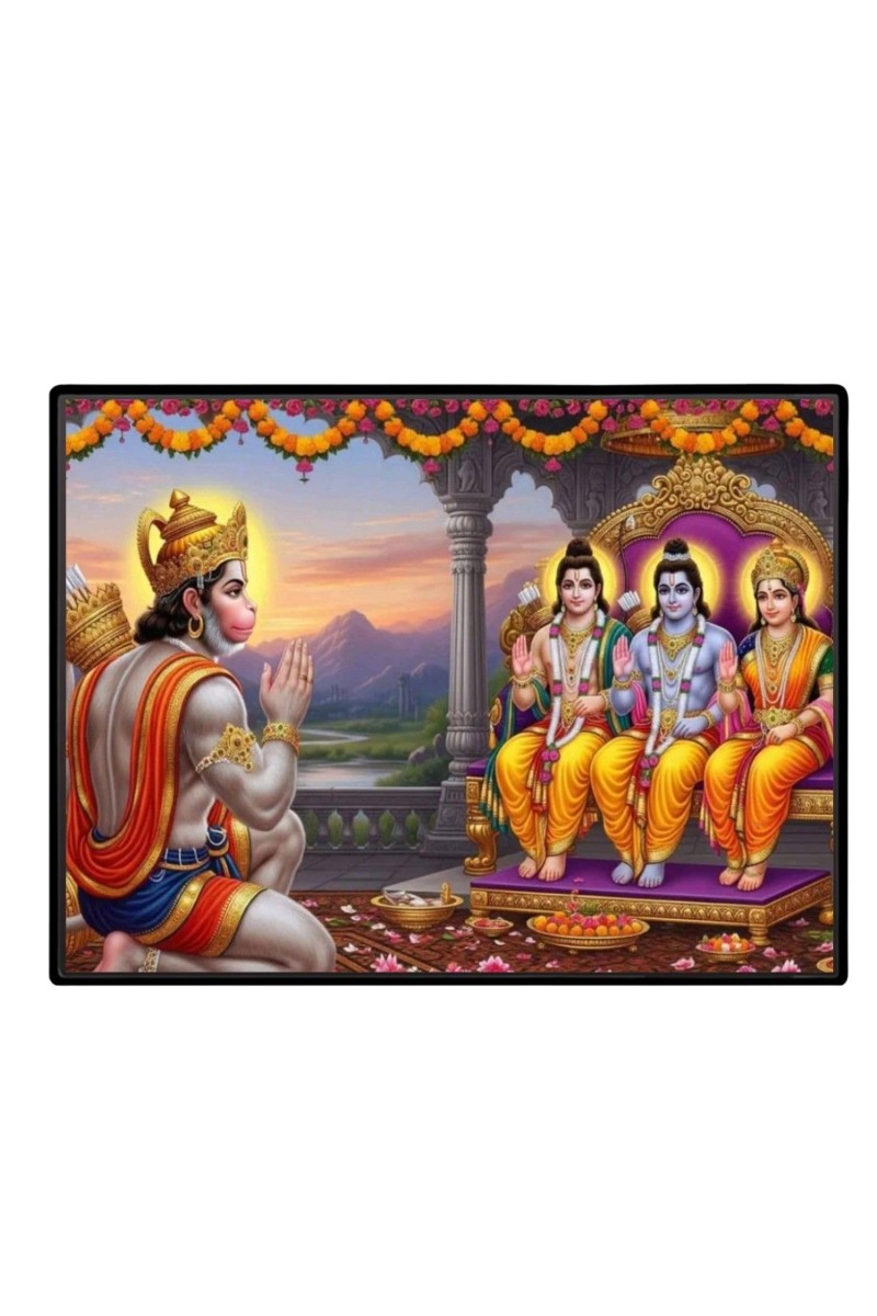 Lord RamSita,Lakshmana Laminated Photo - 7x9 Inches, Divine Blessings For Home & Office And Temple Decoration (F16066)