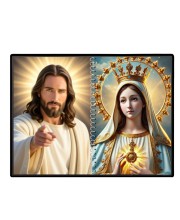 Esus Christ - Blessed Virgin Mary Laminated Photo - 11x13 Inches, Divine Blessings For Home & Office And Temple Decoration (F16430)