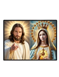 Esus Christ - Blessed Virgin Mary Laminated Photo - 11x13 Inches, Divine Blessings For Home & Office And Temple Decoration (F16430)