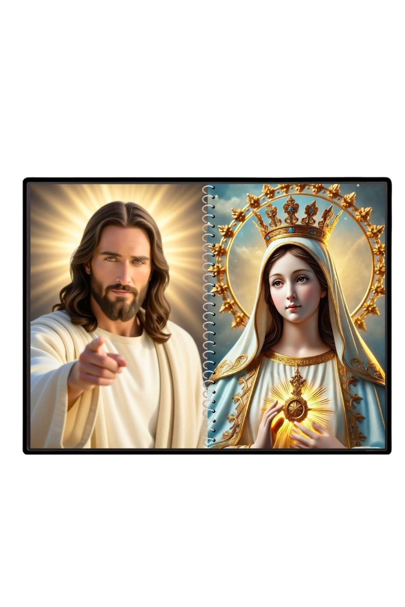 Esus Christ - Blessed Virgin Mary Laminated Photo - 11x13 Inches, Divine Blessings For Home & Office And Temple Decoration (F16430)
