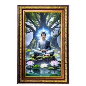 Serene Buddha Digital Golden Balck Color Photo Frame | Hindu Religious Wall Decor | 14x20 Inches - Inspirational Wall Art For Office, Home Decor - Ideal Spiritual Gift (F16656) Serene Buddha Digital Golden Balck Color Photo Frame | Hindu Religious Wall Decor | 14x20 Inches - Inspirational Wall Art For Office, Home Decor - Ideal Spiritual Gift (F16656)