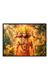 Lord Hanuman Laminated Photo - 11x13 Inches, Divine Blessings For Home & Office And Temple Decoration (F16079)