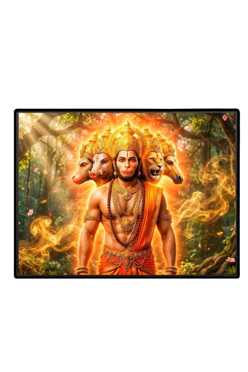 Lord Hanuman Laminated Photo - 11x13 Inches, Divine Blessings For Home & Office And Temple Decoration (F16079)