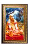 Bhaktivedanta Swami Prabhupada Digital Golden Balck Color Photo Frame | Hindu Religious Wall Decor | 10x16 Inches - Inspirational Wall Art For Office, Home Decor - Ideal Spiritual Gift (F16650)