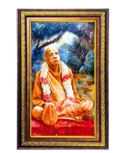 Bhaktivedanta Swami Prabhupada Digital Golden Balck Color Photo Frame | Hindu Religious Wall Decor | 10x16 Inches - Inspirational Wall Art For Office, Home Decor - Ideal Spiritual Gift (F16650)