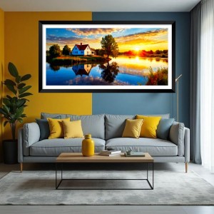 Nature Landscape Floating Frame Scenery Digital Print - (I5636) - 18x36 inch Modern Nature Wall Art for Living Room, Bedroom, Office, Hotels, Drawing Room Nature Landscape Floating Frame Scenery Digital Print - (I5636) - 18x36 inch Modern Nature Wall Art for Living Room, Bedroom, Office, Hotels, Drawing Room