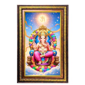 Lord Ganesha Digital Golden Balck Color Photo Frame | Hindu Religious Wall Decor | 12x18 Inches - Inspirational Wall Art For Office, Home Decor - Ideal Spiritual Gift (F16810) Lord Ganesha Digital Golden Balck Color Photo Frame | Hindu Religious Wall Decor | 12x18 Inches - Inspirational Wall Art For Office, Home Decor - Ideal Spiritual Gift (F16810)