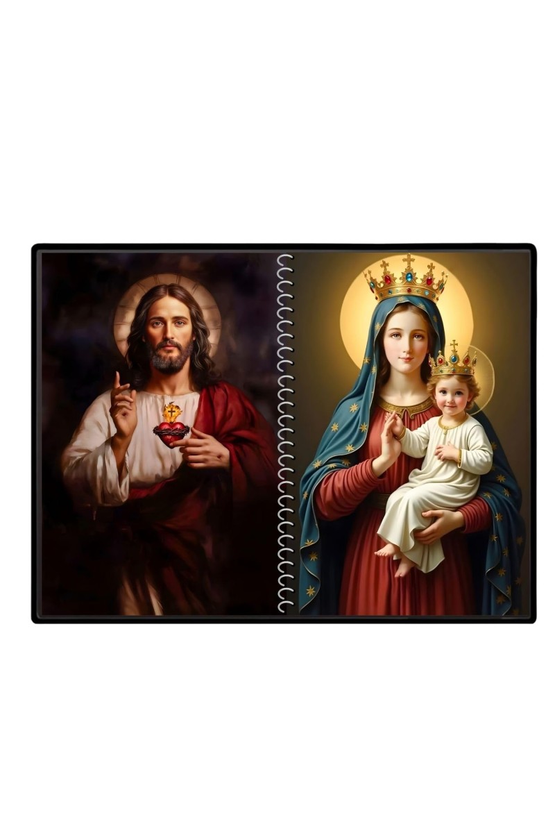 Jesus Christ - Mother Mary Laminated Photo - 11x13 Inches, Divine Blessings For Home & Office And Temple Decoration (F16417)