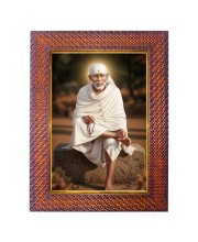 Lord Sai Baba Photo Frame 10x14 Inch Religious Wall & Table Decor Frame | Lord Sai Baba Spiritual Photo Frame For Home, Temple & Office | Decorative Hindu God & Goddess Frame (Pack Of 1) (F18281)