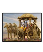 Lord Krishna Laminated Photo - 9x11 Inches, Divine Blessings For Home & Office And Temple Decoration (F16071)