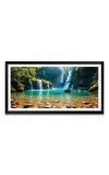 Nature Landscape Floating Frame Scenery Digital Print - (I5622) - 24x48 inch Modern Nature Wall Art for Living Room, Bedroom, Office, Hotels, Drawing Room