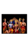 Lord RamSiya Laminated Photo - 9x11 Inches, Divine Blessings For Home & Office And Temple Decoration (F16091)