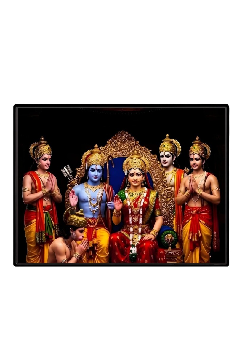 Lord RamSiya Laminated Photo - 9x11 Inches, Divine Blessings For Home & Office And Temple Decoration (F16091)