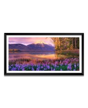Nature Landscape Floating Frame Scenery Digital Print - (I5845) - 12x24 inch Modern Nature Wall Art for Living Room, Bedroom, Office, Hotels, Drawing Room