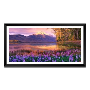Nature Landscape Floating Frame Scenery Digital Print - (I5845) - 12x24 inch Modern Nature Wall Art for Living Room, Bedroom, Office, Hotels, Drawing Room
