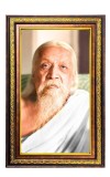 Sri Aurobindo Digital Golden Balck Color Photo Frame | Hindu Religious Wall Decor | 14x20 Inches - Inspirational Wall Art For Office, Home Decor - Ideal Spiritual Gift (F16626)