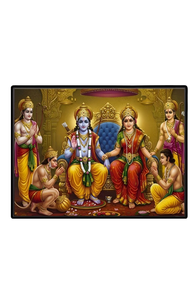 Lord RamSiya Laxman Laminated Photo - 9x11 Inches, Divine Blessings For Home & Office And Temple Decoration (F16116)