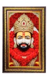 KhatuShyam Baba Digital Golden Balck Color Photo Frame | Hindu Religious Wall Decor | 10x16 Inches - Inspirational Wall Art For Office, Home Decor - Ideal Spiritual Gift (F16475)