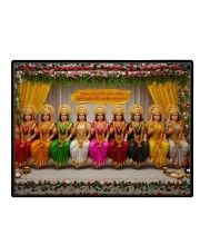 Mata Laxmi Laminated Photo - 11x13 Inches, Divine Blessings For Home & Office And Temple Decoration (F16084)