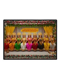 Mata Laxmi Laminated Photo - 5x7 Inches, Divine Blessings For Home & Office And Temple Decoration (F16084)