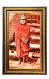 Jagadguru Shri Chandrasekharendra Saraswati Digital Golden Balck Color Photo Frame | Hindu Religious Wall Decor | 10x16 Inches - Inspirational Wall Art For Office, Home Decor - Ideal Spiritual Gift