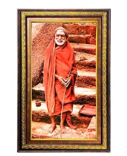 Jagadguru Shri Chandrasekharendra Saraswati Digital Golden Balck Color Photo Frame | Hindu Religious Wall Decor | 10x16 Inches - Inspirational Wall Art For Office, Home Decor - Ideal Spiritual Gift