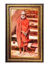 Jagadguru Shri Chandrasekharendra Saraswati Digital Golden Balck Color Photo Frame | Hindu Religious Wall Decor | 14x20 Inches - Inspirational Wall Art For Office, Home Decor - Ideal Spiritual Gift