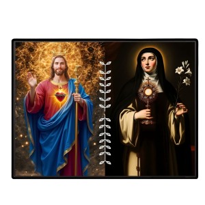 Jesus Christ - Our Lady Of Sorrows Laminated Photo - 11x13 Inches, Divine Blessings For Home & Office And Temple Decoration (F16292)