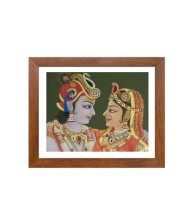 Beautiful Radha Krishna Colored Photo | Hindu Wall Art for Home, Temple, Puja room or Meditation Room | Divine Love and SpiritualDecoration | Ideal Gift for Devotees
