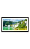 Nature Landscape Floating Frame Scenery Digital Print - (I5829) - 24x48 inch Modern Nature Wall Art for Living Room, Bedroom, Office, Hotels, Drawing Room