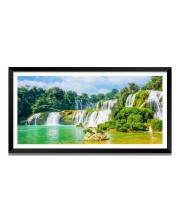 Nature Landscape Floating Frame Scenery Digital Print - (I5829) - 12x24 inch Modern Nature Wall Art for Living Room, Bedroom, Office, Hotels, Drawing Room