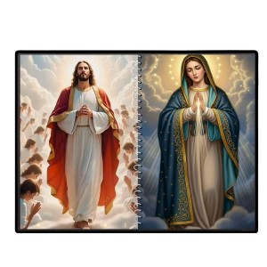 Jesus Christ - Our Lady Of Grace Laminated Photo - 13x15 Inches, Divine Blessings For Home & Office And Temple Decoration (F16427)