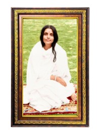 Anandamayi Digital Golden Balck Color Photo Frame | Hindu Religious Wall Decor | 16x22 Inches - Inspirational Wall Art For Office, Home Decor - Ideal Spiritual Gift (F16643)