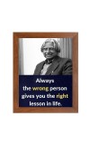 A P J Abdul Kalam & Famous Quote Brown Frame, 18x22InchesInspirational Wall Art for Office, Home DecorIdeal Spiritual Gift