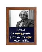 A P J Abdul Kalam & Famous Quote Brown Frame, 16x20InchesInspirational Wall Art for Office, Home DecorIdeal Spiritual Gift