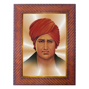 Swami Dayananda Photo Frame 10x14 Inch Religious Wall & Table Decor Frame | Swami Dayananda Spiritual Photo Frame For Home, Temple & Office | Decorative Hindu God & Goddess Frame (Pack Of 1) (F184