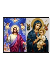 Jesus Christ - Our Lady Of Perpetual Help Laminated Photo - 13x15 Inches, Divine Blessings For Home & Office And Temple Decoration (F16367)