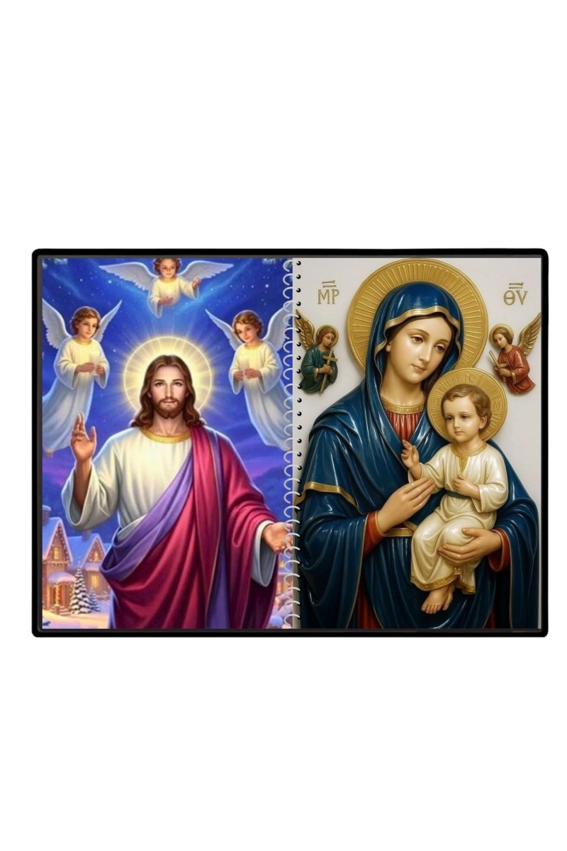 Jesus Christ - Our Lady Of Perpetual Help Laminated Photo - 11x13 Inches, Divine Blessings For Home & Office And Temple Decoration (F16367)