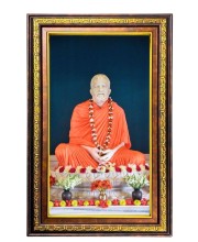 Paramahamsa Yogananda Digital Golden Balck Color Photo Frame | Hindu Religious Wall Decor | 10x16 Inches - Inspirational Wall Art For Office, Home Decor - Ideal Spiritual Gift (F16528)