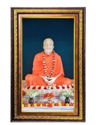 Paramahamsa Yogananda Digital Golden Balck Color Photo Frame | Hindu Religious Wall Decor | 18x24 Inches - Inspirational Wall Art For Office, Home Decor - Ideal Spiritual Gift (F16528)