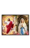 Jesus Christ - Our Lady Of Rosary Laminated Photo - 11x13 Inches, Divine Blessings For Home & Office And Temple Decoration (F16283)
