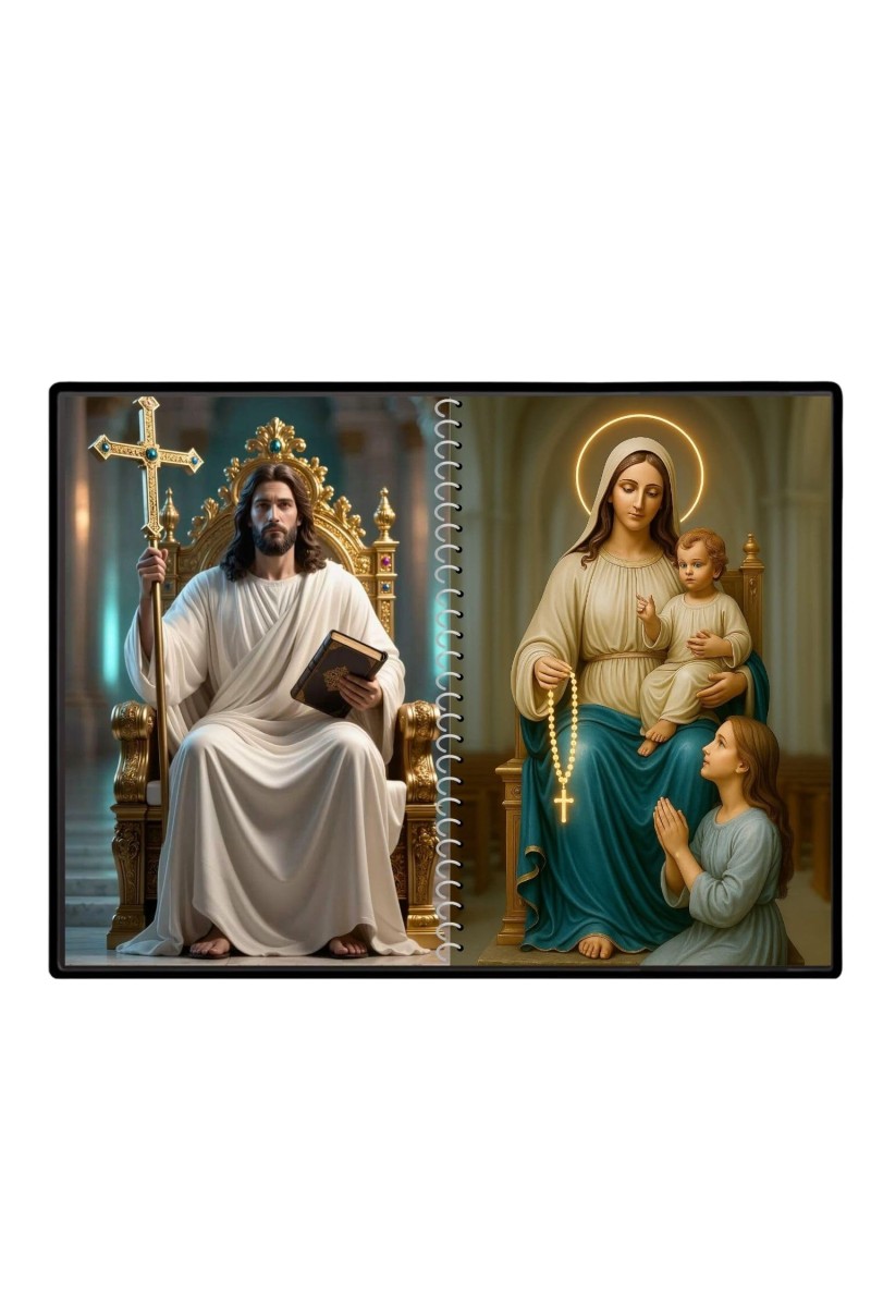 Jesus Christ - Our Lady Of Velankanni Laminated Photo - 11x13 Inches, Divine Blessings For Home & Office And Temple Decoration (F16373)