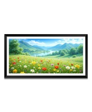 Nature Landscape Floating Frame Scenery Digital Print - (I5737) - 12x24 inch Modern Nature Wall Art for Living Room, Bedroom, Office, Hotels, Drawing Room